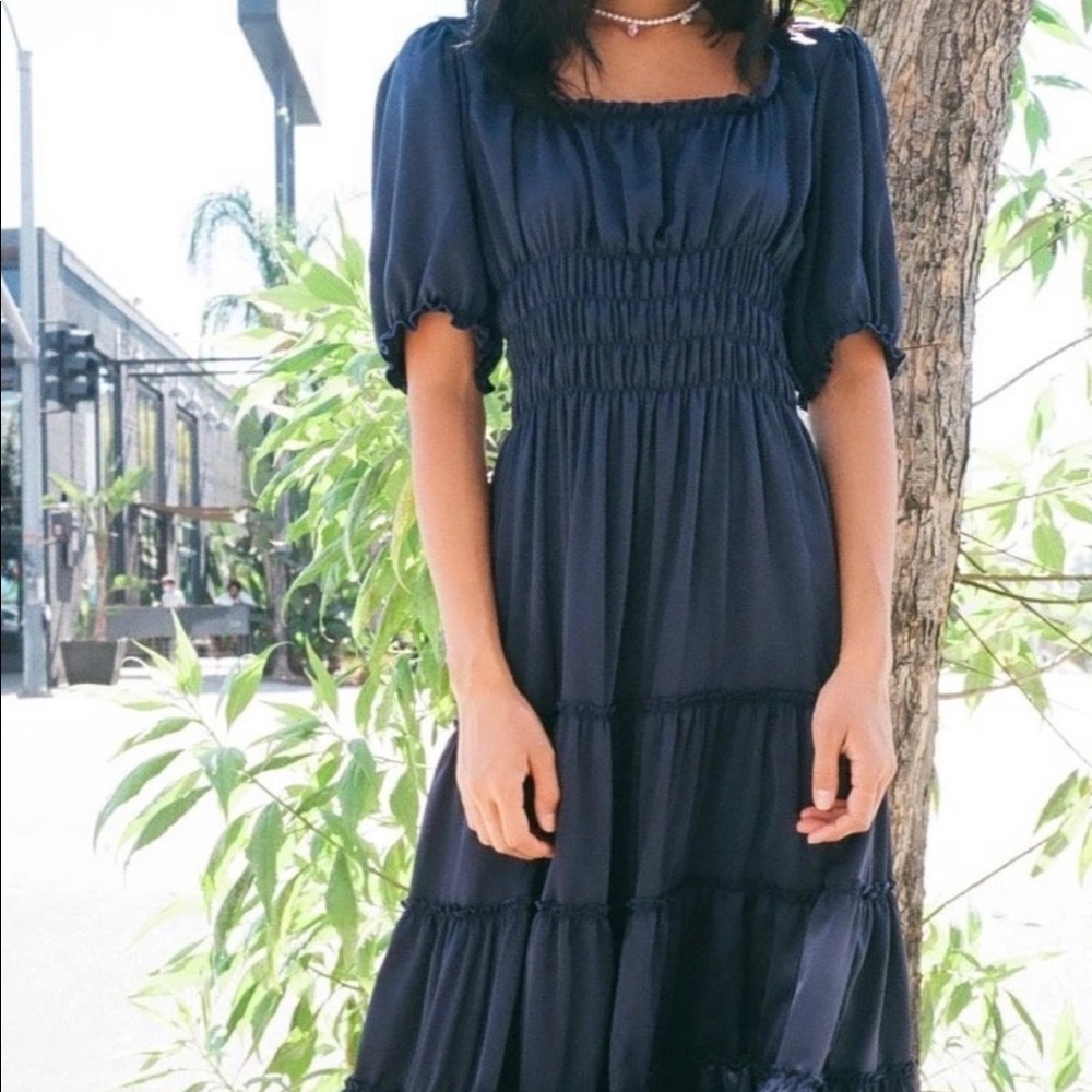 Lisa Says Gah tiered midi dress